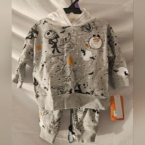 Disney The Nightmare‎ Before Christmas Halloween Jogger Pant Set, Sz 12m